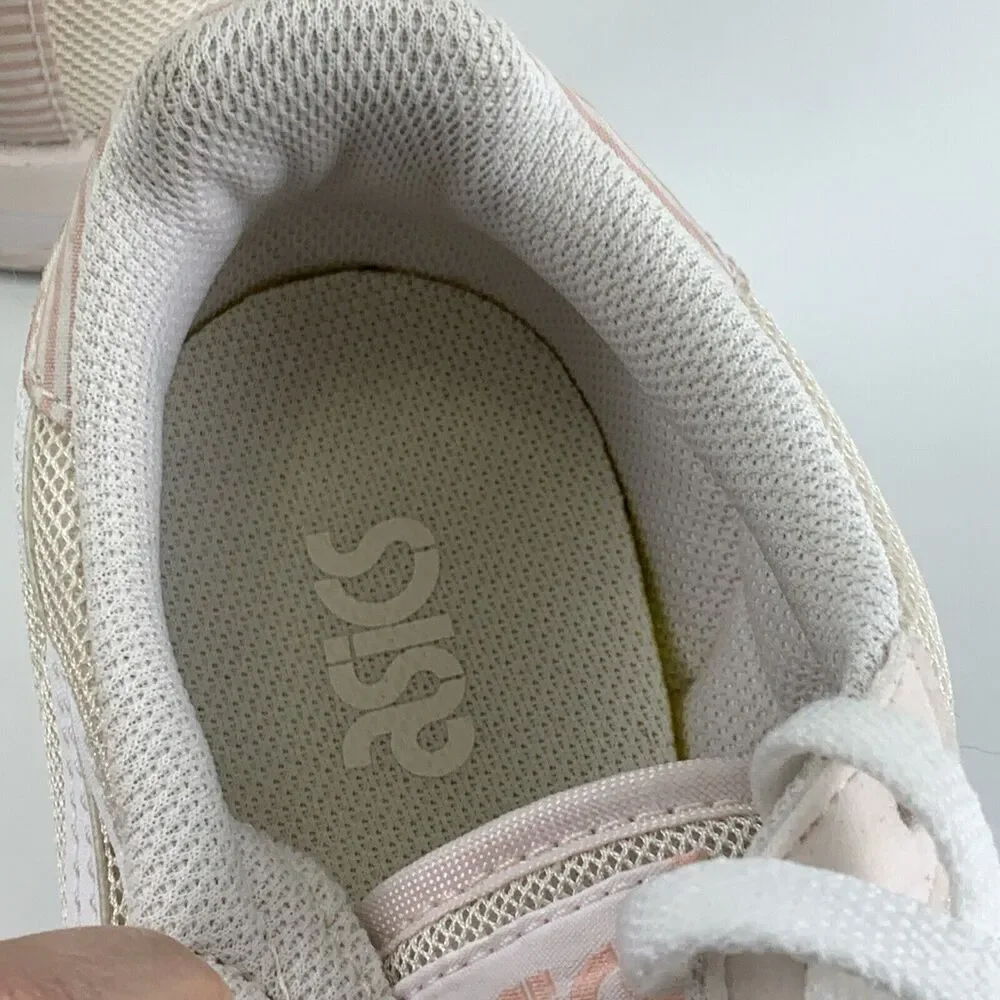 ASICS Tiger Runner Ginger Peach White Back Striped Low Lace Up Light Womens 8.5
